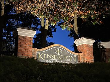 Kensignton Subdivision Entrance Illumination, LED Up Lights, 2700k temperature, Douglasville, GA