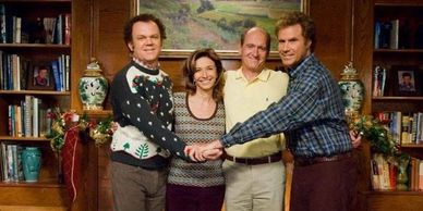 Step Brothers' family photo in the den. 