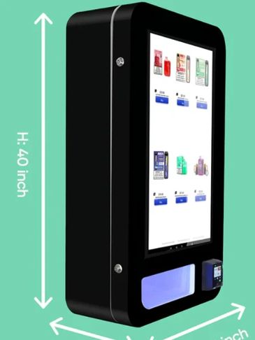 Compact, wall mounted vending machine.