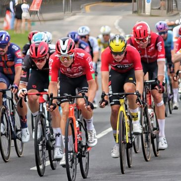 The tour of Britain coming through Pontypool, Torfaen. 