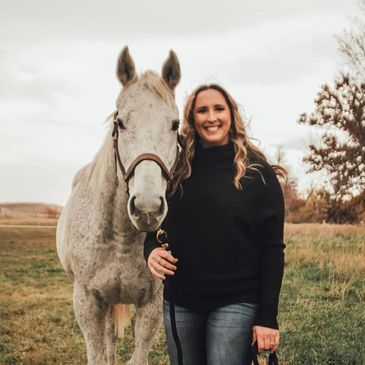 woman with her horse