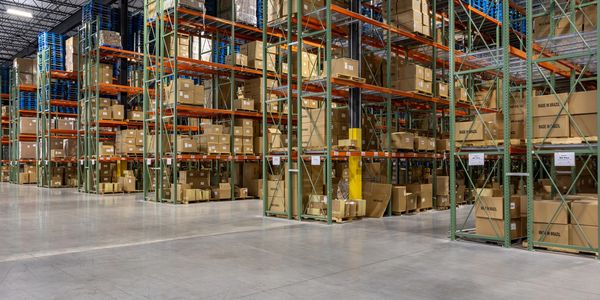Industrial warehouse racks inside a 3PL facility in Indianapolis

