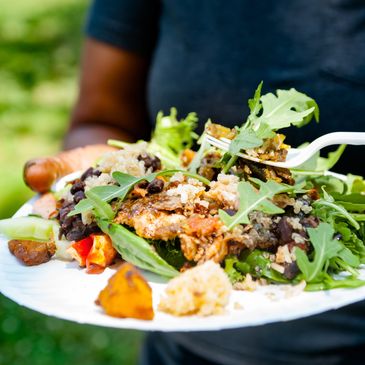 A healthy and tasteful meal prepared by personal chef Esther Marandure. 