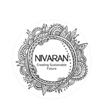 NIVARAN logo with sustainable future message in decorative circle.