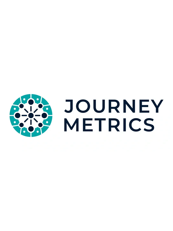 Journey Metrics logo: teal ring of epithelial cells with navy nodes in a hub/spokes inside