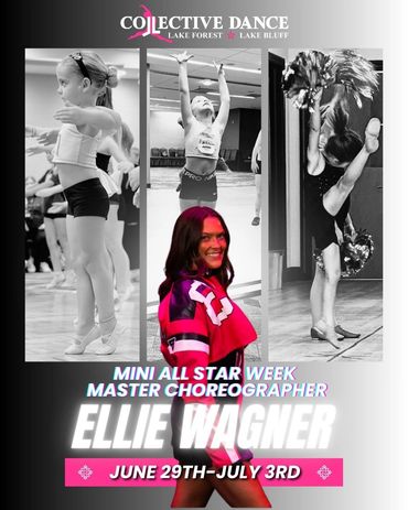 Ellie Wagner featured as master choreographer for Mini All Star Week in Collective Dance event.