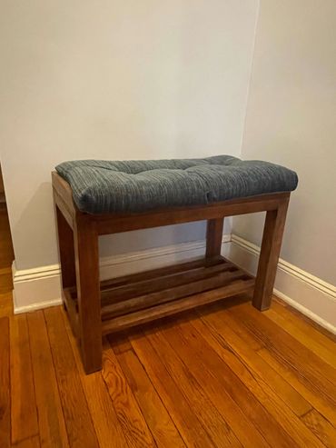bench with seat cushion