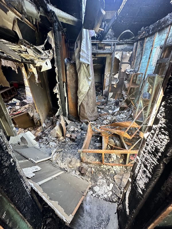 House fire - Asbestos survey 