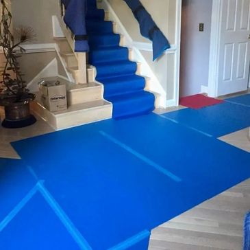 Every move starts with protecting your floors, walls and railings to ensure no property damage.