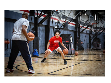 personal training basketball skills workout with basketball trainer.
