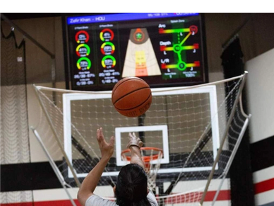 Shooting basketball with technology