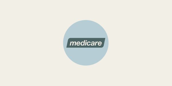 Medicare logo in a blue circle.