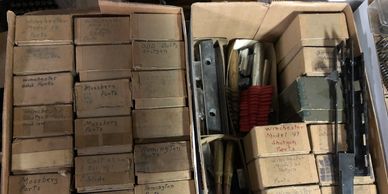 Savage, Mossberg, Ruger, Colt plus more gun parts ready for inventory.