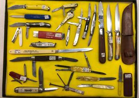 Collection of vintage folding knives