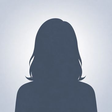 Silhouette of a woman with shoulder-length hair against a light background.