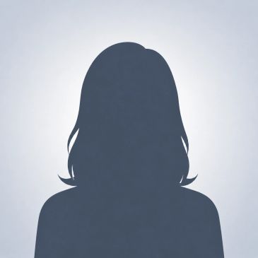 Silhouette of a woman with shoulder-length hair against a light background.