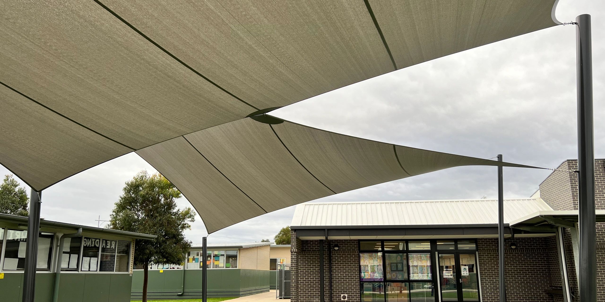 Shade sails for school