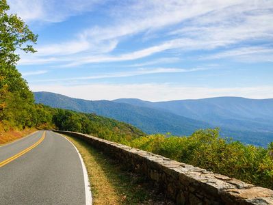 Blue Ridge Highway in Shenandoah Mountains Virginia.