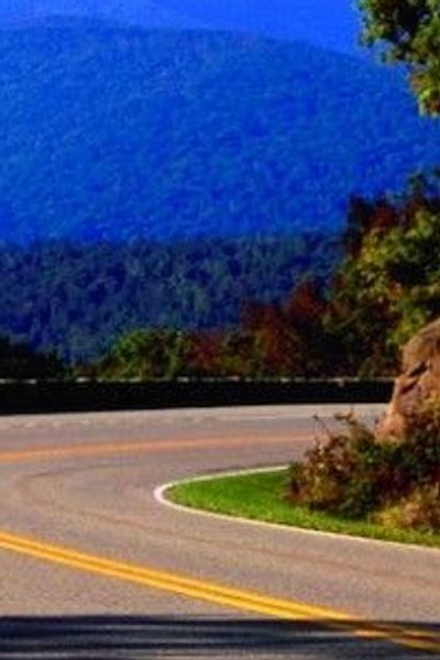 Winding Highway in Blue Ridge Mountains Virginia Shenandoah County