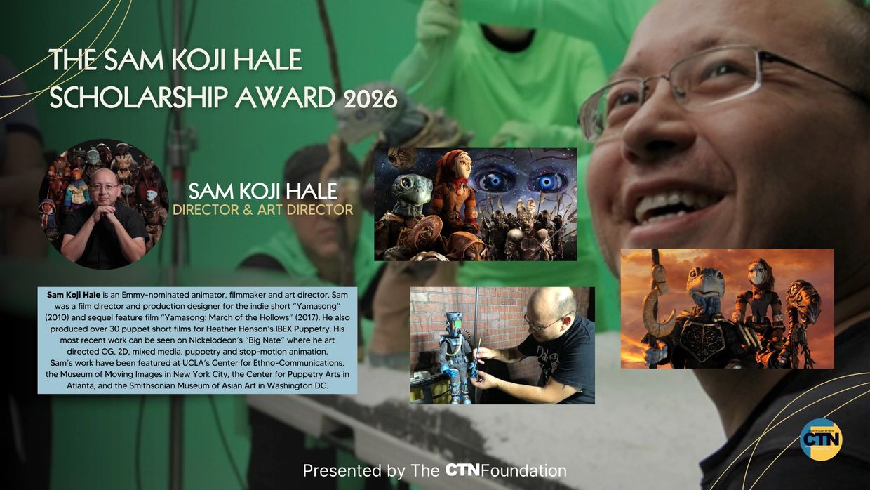 Sam Koji Hale Scholarship Award 2026 honoring an Emmy-nominated animator and art director.