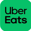 Uber Eats logo on a green background.