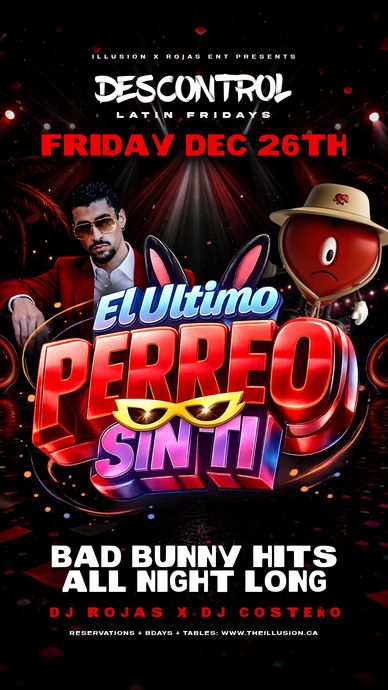 Edmonton’s biggest weekly Party every Saturday inside The Illusion Lounge. Open format Music.