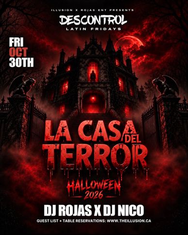 Edmonton’s biggest Halloween Party inside The Illusion Lounge. Sold Out Every Year. Nightclub/Bars!