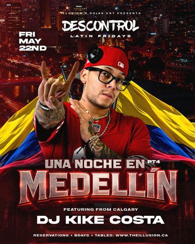 Edmonton’s biggest weekly Latin Party every Friday inside The Illusion Lounge.
