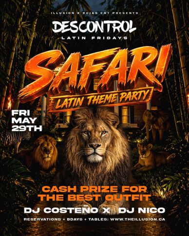 Edmonton’s biggest weekly Latin Party every Friday inside The Illusion Lounge.