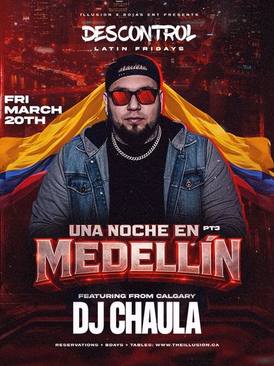Edmonton’s biggest weekly Latin Party every Friday inside The Illusion Lounge. 