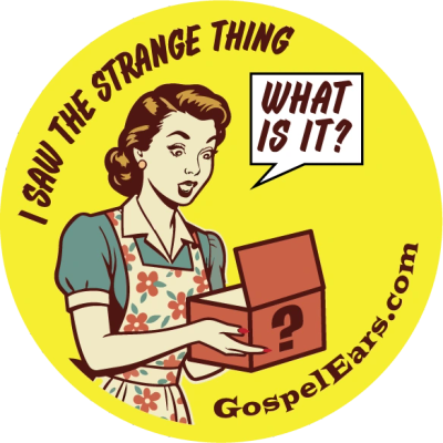 A retro woman holding a box with a question mark, asking "What is it?"