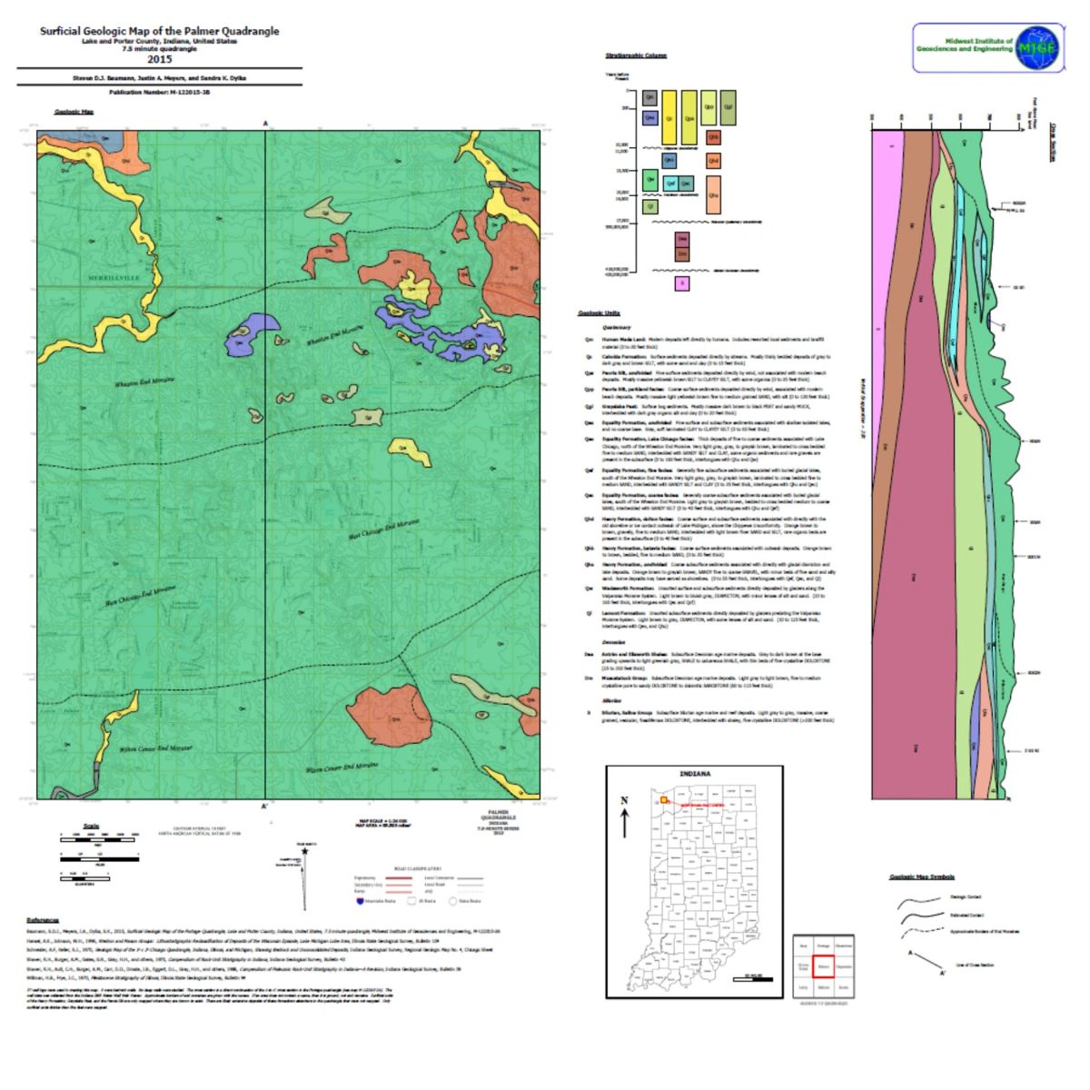 Surficial Geologic Map of the Palmer Quadrangle