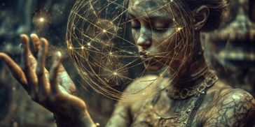 A woman unraveling the mysteries of the universe with her MazinMind.