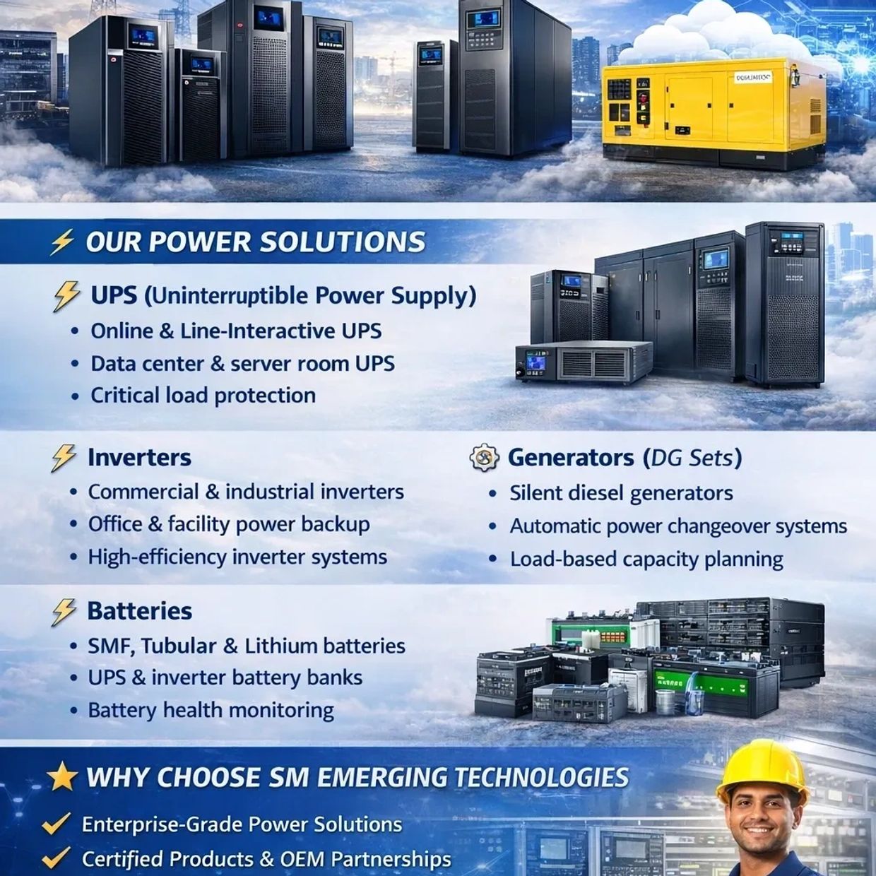 Power & Energy Solutions in Chennai | UPS, Generators & Inverters