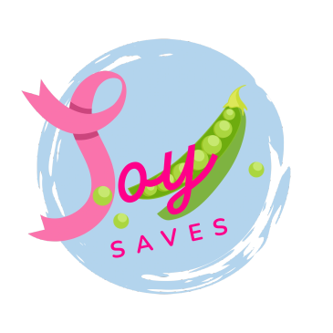 Joy Saves logo with pink ribbon and green peas.
