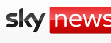 Sky News logo with black and red color scheme.