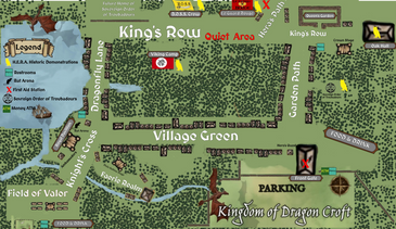 Map of the Fairgrounds for the Alabama Medieval Fantasy Festival
