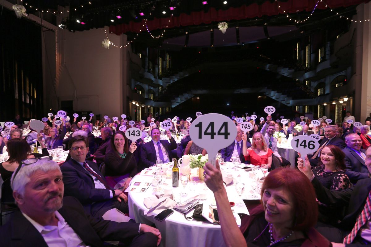 Charity gala ballroom set for an end-to-end nonprofit fundraising event