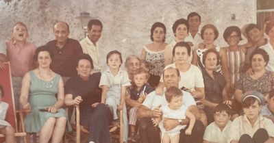 big family picture in Sicily in the 60's