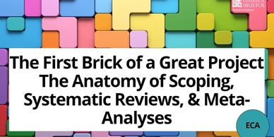 Title slide about scoping, systematic reviews, and meta-analyses.