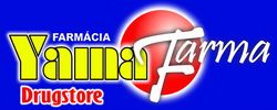Logo of Yamai Farma Drugstore with vibrant colors and bold text.
