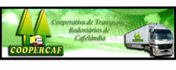 Logo of Cooperativa de Transportes Rodoviários de Cafelândia with a truck image.