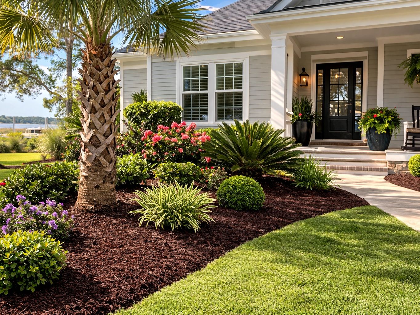 Coastal Mulch chocolate mulch installation