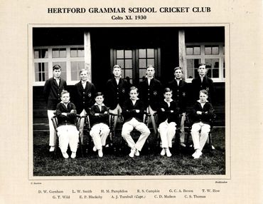 Hertford Grammar School Cricket Club
Colts XI 1930
