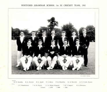 Hertford Grammar School 
1st XI Cricket Team 1961