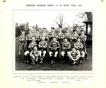 Hertford Grammar School 
1st XV Rugby Team 1948