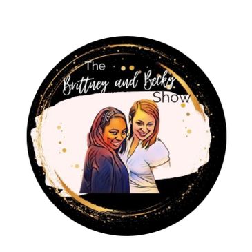 Logo of The Brittney and Becky Show featuring two smiling women.
