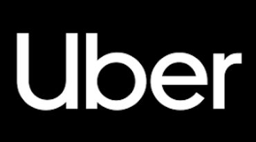 The Uber logo in white on a black background.