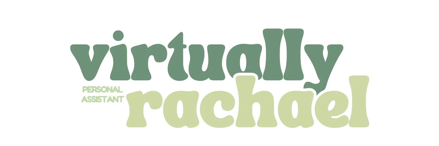Logo for Virtually Rachael, a virtual personal assistant service.