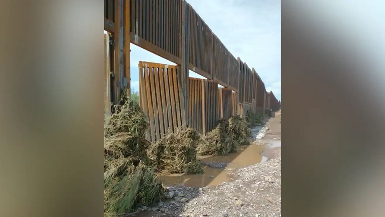 Trump wall collapse in Arizona  2021